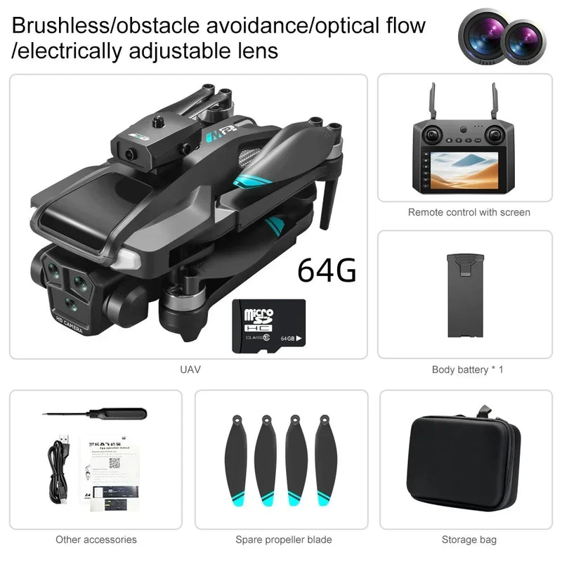 2024 NEW M22 Pro Max Drone 8K Profesional HD Dual Camera Brushless Motor FPV Obstacle Avoidance Foldable Quadcopter RC 10000M