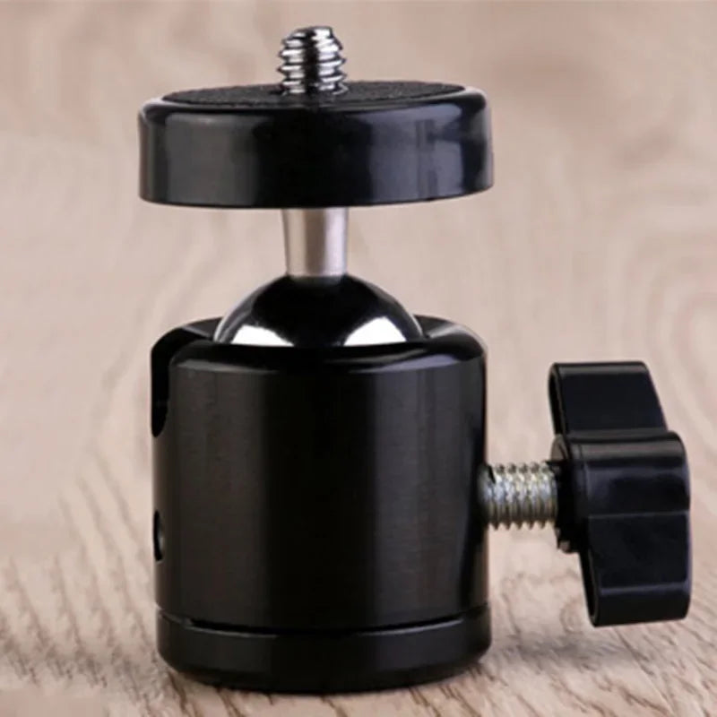 Swivel Mini Ball Head Screw Tripod Mount Degree Rotating Mount Base Adapter Aluminium Alloy For DSLR Camera And Devices