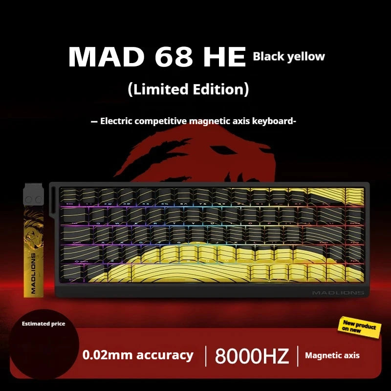 Madcatz MAD60 HE Magnetic Switch Keyboard Wired Gamer Keyboard 81Key Hot Sawp Keyboard CUSTOMIZED MAD68 HE Gaming Keyboard Gift