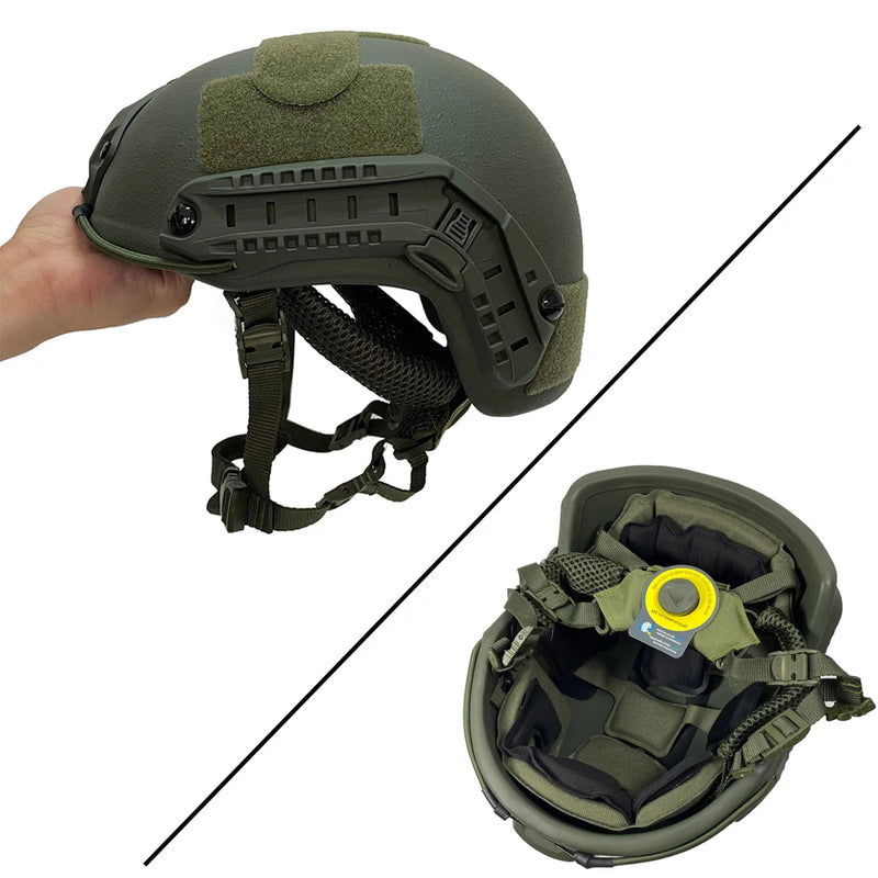 LPRED FAST HDPE NIJ IIIA High Cut Ballistic Wendy Helmet XP Cut Bulletproof Helmet Dial Liner Green Color level BR1