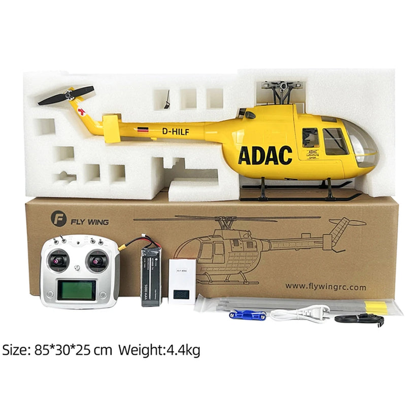 470 class FLYWING BO105 scale helicopter 4 blades rotor head rc helicopter High-realistic automatic route mode one click return