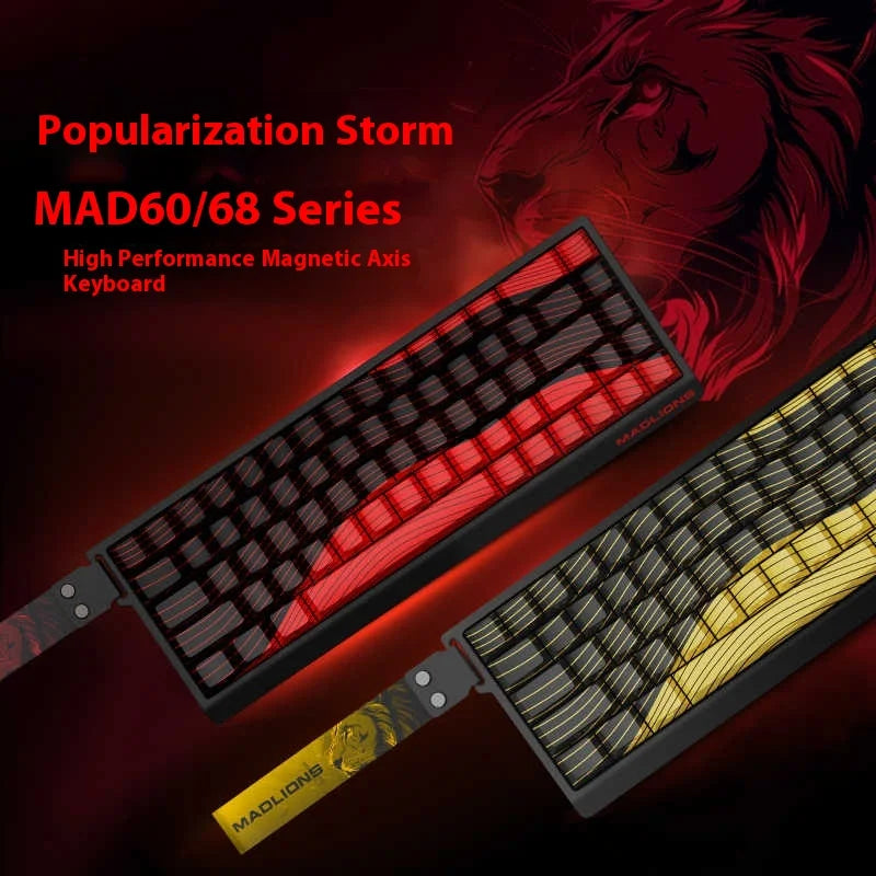 Madcatz MAD60 HE Magnetic Switch Keyboard Wired Gamer Keyboard 81Key Hot Sawp Keyboard CUSTOMIZED MAD68 HE Gaming Keyboard Gift