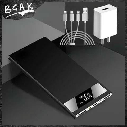 Universal Large capacity power bank rated 10000mAh Android ultra-thin mobile phone universal mobile power bank BCAK