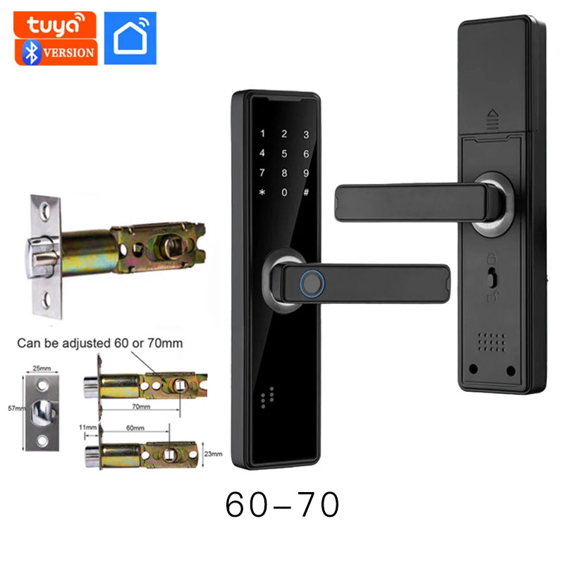 PHIPULO Tuya Bluetooth Electronic Door Lock Work with Digital Smart Lock App Remote Unlocking Digital Door Lock 2024 New