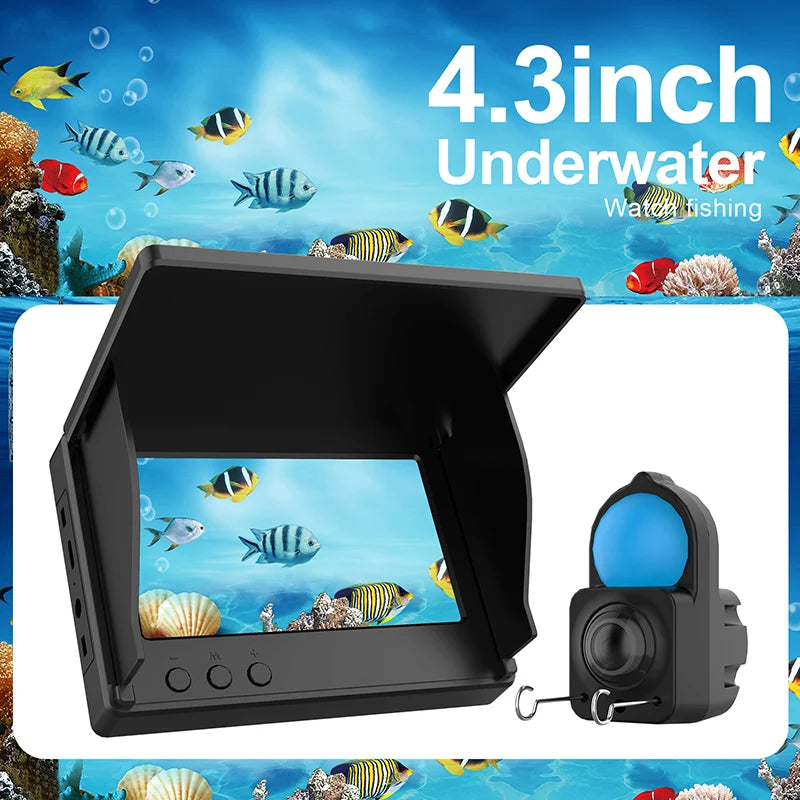 Underwater camera 1080p 4.3 inch lcd Endoscope camera Waterproof 6 Hours Endurance Night Vision 15/30m For ICE/Sea