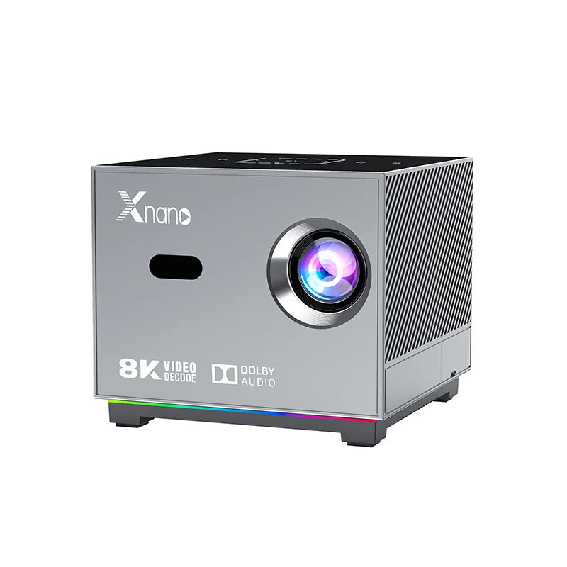 XNANO 300ANSI Projector 8K/4k WiFi 5G Voice Remote Portable Smart Movie Projector with LED Lighting BT5.0 Bulit-in More App