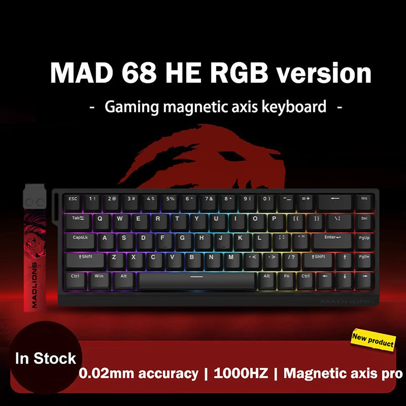 MADLIONS MAD60 MAD68 series Magnetic Switch Mechanical Keyboard Wired 60% 68% Gaming Keyboards Rapid Trigger Rgb Custom Keyboard