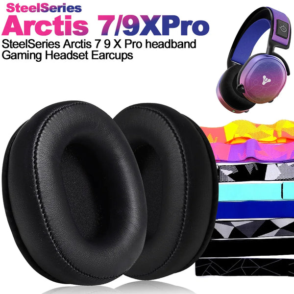 Earphone pads For Steelseries Arctis 7/9/9X/PRO Head Band Belt Strap replacement Earpads headphones Earmuffs Memory