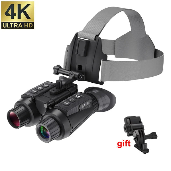 NV8300 Night Vision Binoculars Goggles 8X Digital Zoom 4K UHD 36MP 3D Head Mount Infrared Night Vision Device Hunting Telescope