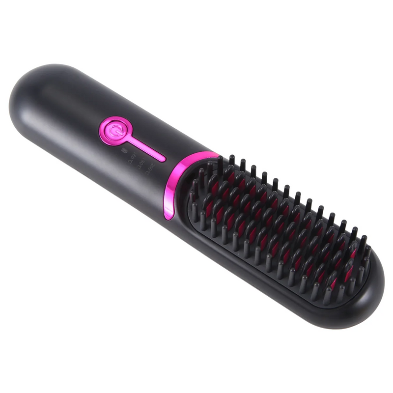 Electric Hair Brushes Wireless Hair Straightener Brush for Portable Rechargeable Hair Straightener Cordless Heating Comb