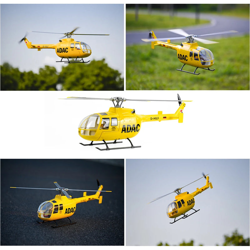 470 class FLYWING BO105 scale helicopter 4 blades rotor head rc helicopter High-realistic automatic route mode one click return