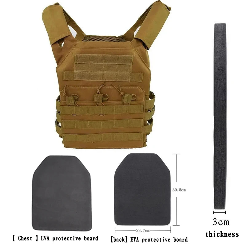 Military Tactical Vest Bulletproof Vest Hunting Carrier Air Gun Accessories Combat MOLLE Camouflage Military VestChaleco Tactico