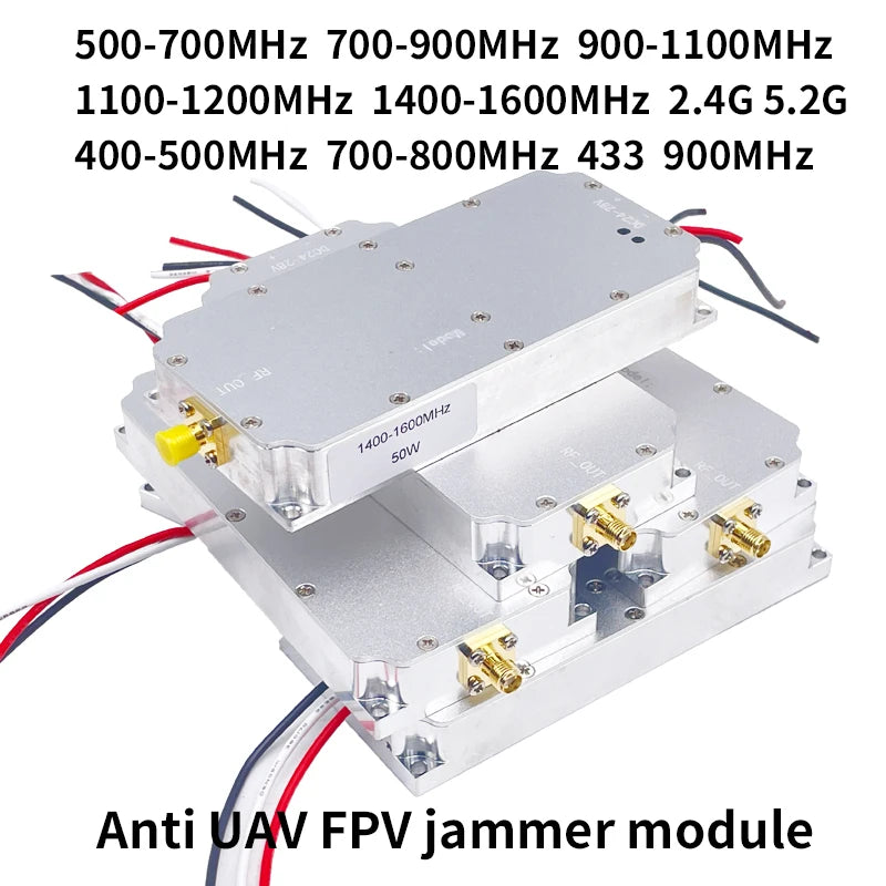 400-500MHz 200-300MHz 50W Drone module 700-1000mhz 900-1000mhz Amplifier Module Uav FPV positioning defense system 300-400MHz