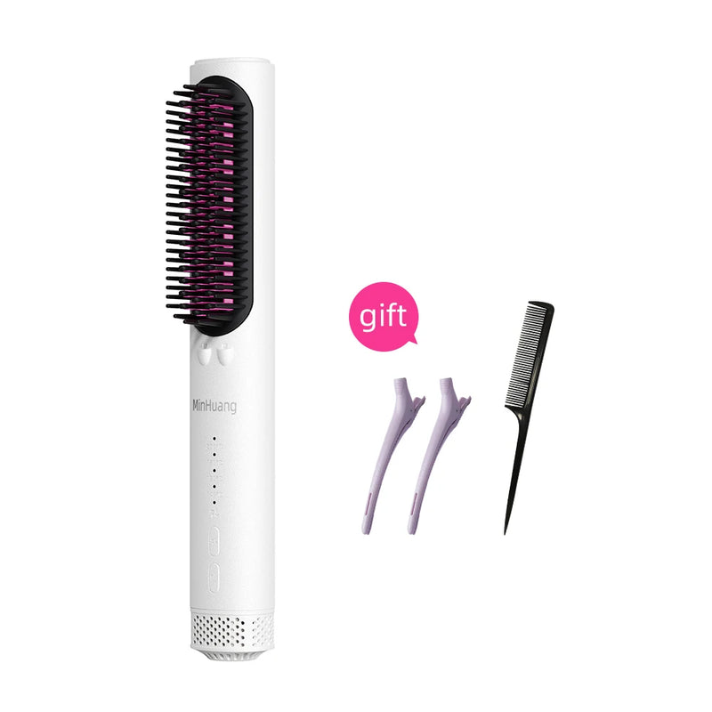 New Hair Straightener Ceramic Hot Comb 2 in 1 Electric Straighten Hair Brush Negative Ion Anti-scalding Straight Styling Tool