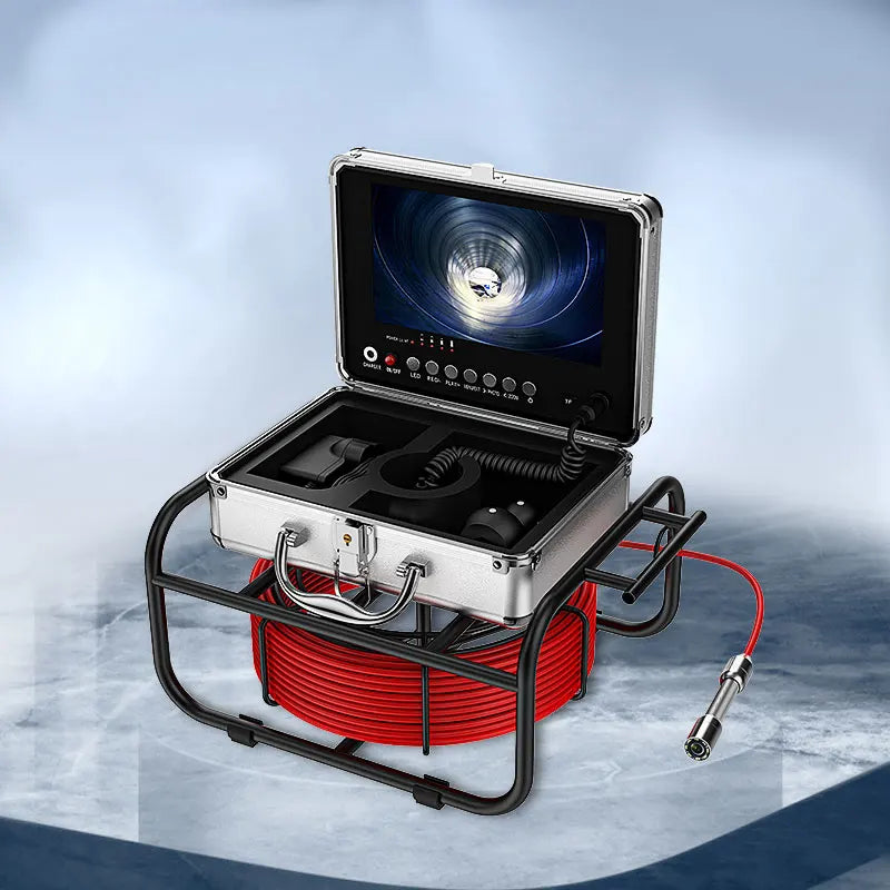 Sewer Pipe Camera 9" Monitor DVR Pipe Inspection Camera Recording 17MM Drain Sewer Pipeline Industrial Endoscope With 16G Card