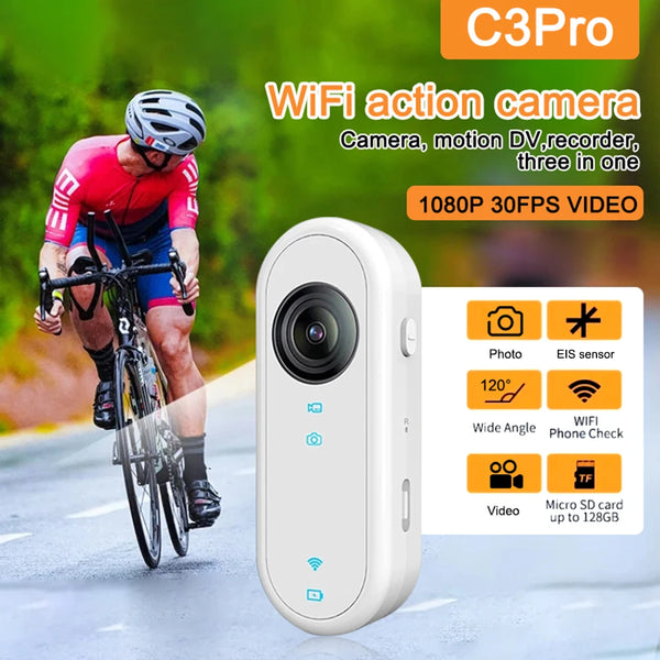 Anti-shake Action Camera HD 1080P WiFi Camcorders Sports DV Motion Cam Bicycle Motorcycle Mini Recorder Recording Device 2024