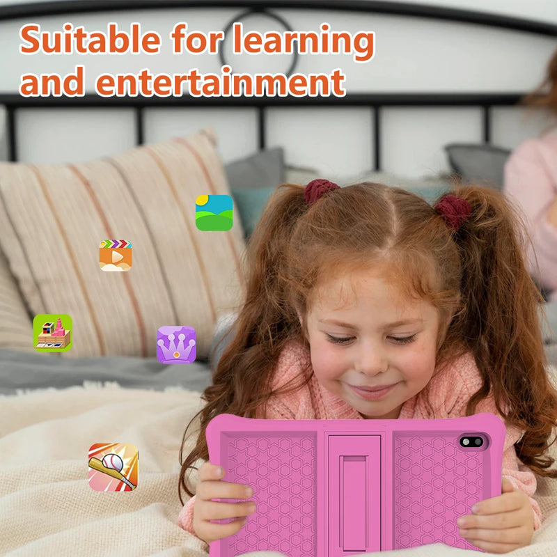 QPS 8 inch tablet android PC 4500mAh 2GB RAM 32GB ROM Children Learning kiddies tablets Kids Tablet with Holder