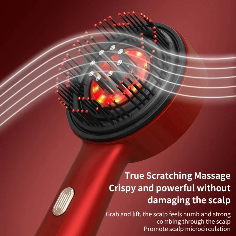 Electric Microcurrent Massage Comb Portable Hair Follicles Comb Scalp Oil Applicator Head Massager Hair Growth Anti Loss Care