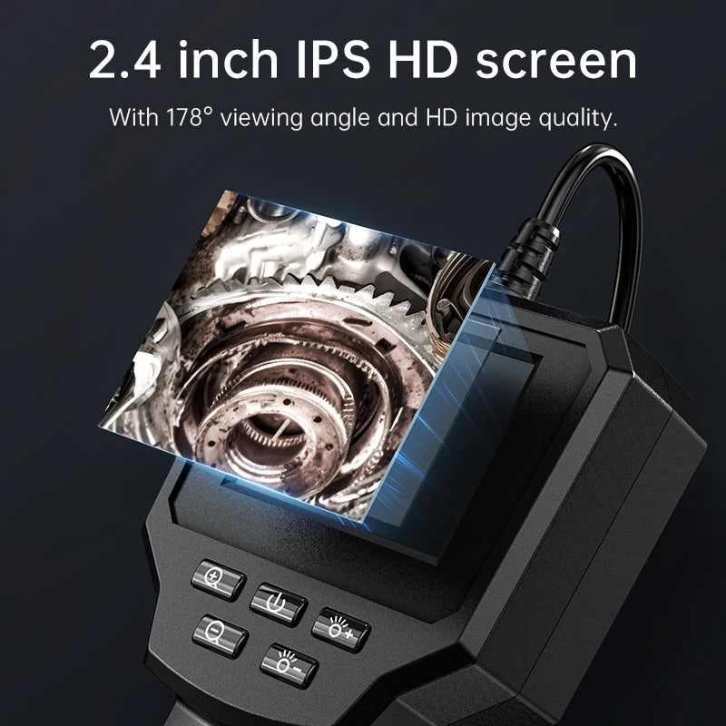 2.4 IPS Screen, Industrial Endoscope, IP67 Waterproof LED Camera HD1080P Pipe, Sewer Car Inspection, Endoscope,