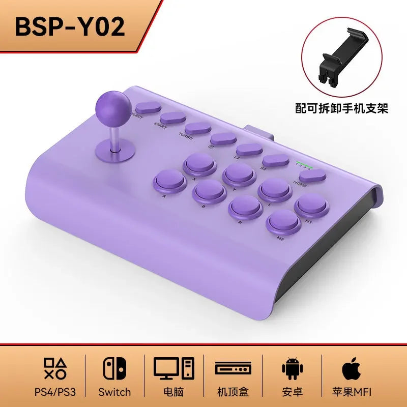 NEW BSP-Y02 For switch For PS3/PS4 Arcade game rocker Bluetooth Wireless Wired Controller for TV PC IOS Android Steam Joystick