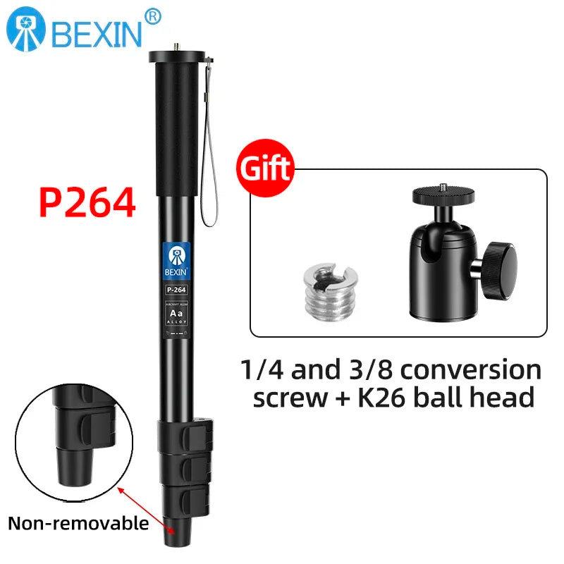 BEXIN Digital Camera Telescopic Handheld Monopod Lightweight Camera Mount Adapter Support Monopod For Nikon Sony Dslr Camera