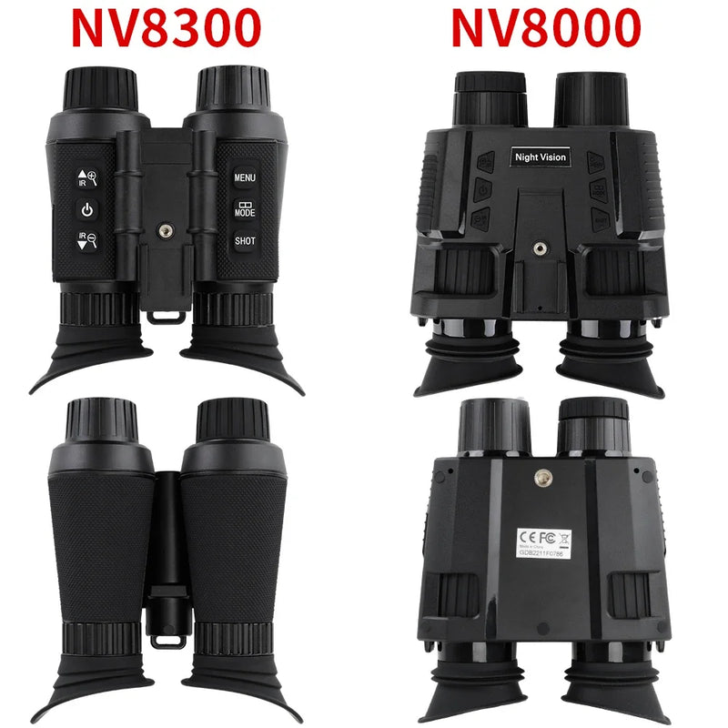 NV8300 NV8000 Head Mount Binocular Telescope 8X Digital Zoom 4K UHD Built-in Battery 7levels IR Helment Night Vision for Hunting