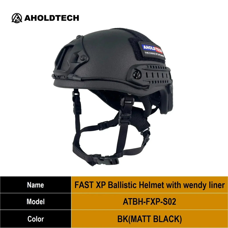 Aholdtech Bulletproof Helmet FAST XP Tactical PE Aramid ISO NIJ IIIA 3A CAM FIT BOA Dial EPIC Liner High Cut Ballistic Helmet