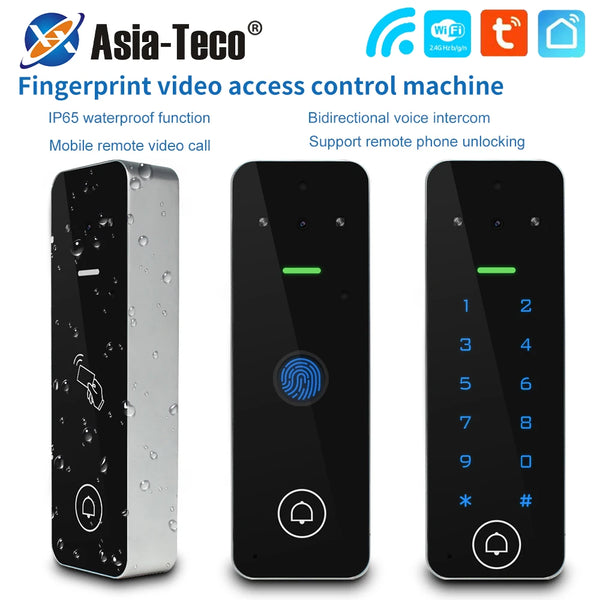 Video Intercom Access Control Keypad Visual Doorbell Tuya Smart WiFi RFID Digit Fingerprint Intercom System Outdoor Metal Case