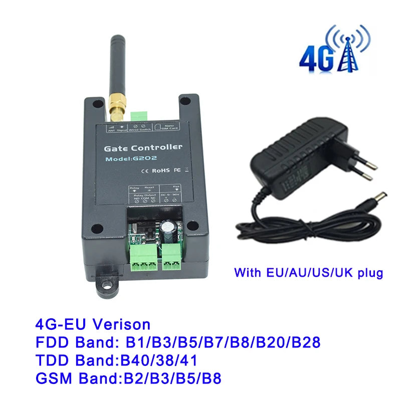 Din-rail GSM 4G Remote Controller G202 Single Relay Switch For Sliding Swing Garage Gate Opener ( Replace RTU5024 )