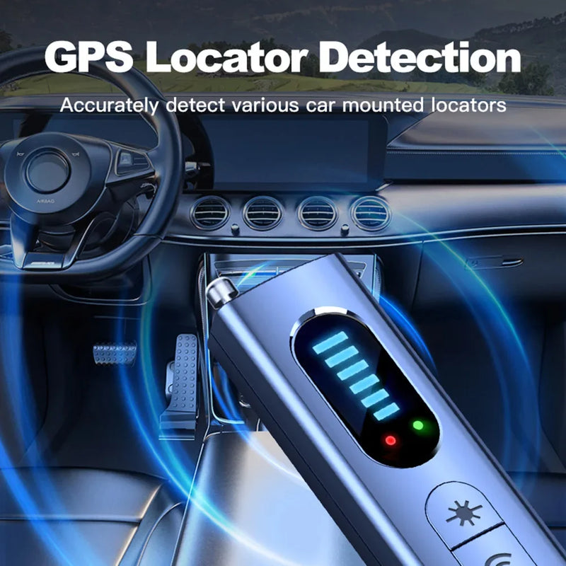 Mini Camera Detector Anti-Spy Car GPS Tracker Listening Device Bug RF Wireless All Signal Scanner Gadget Security Protection