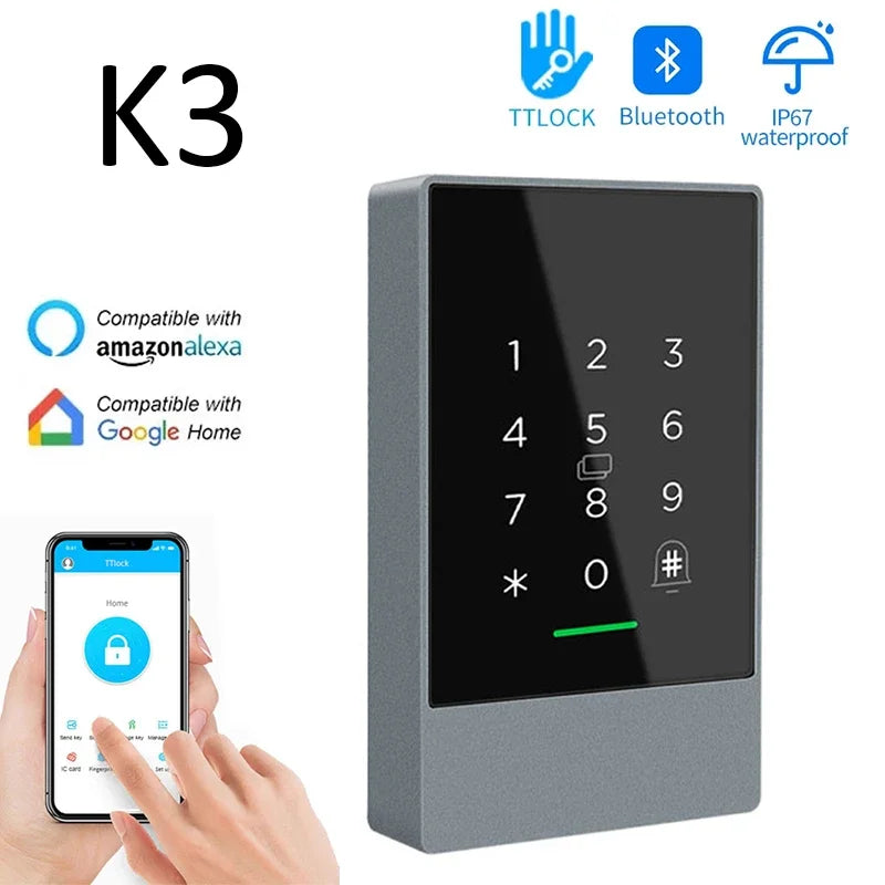 TTLOCK K3/K3F Fingerprint Access Control Door System Opener for Intercom Nfc Bluetooth Electric Gate Keypad 13.56Mhz RFID Card