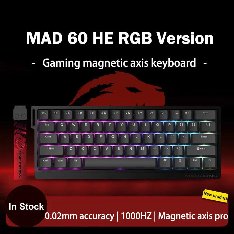 MADLIONS MAD60 MAD68 series Magnetic Switch Mechanical Keyboard Wired 60% 68% Gaming Keyboards Rapid Trigger Rgb Custom Keyboard