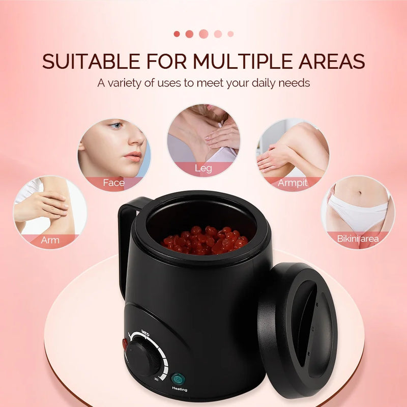 120W Fast Wax Melting Machine 120℃ Auto Heating Wax Heater Hair Removal Wax Warmer Cup Depilatory Wax Dipping Pot Melter