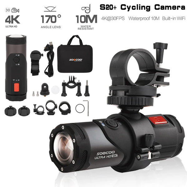 S20+ 4K 30FPS Action Camera Motorcycle Bike Helmet Camera Outdoor Waterproof Sport DV WiFi Video Recorder Car DVR Camcorder