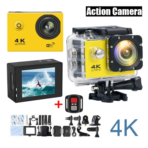 Action Camera 4K WiFi 2.0-inch Screen Waterproof 170D Underwater sports video cameras for motorcycle helmet Outdoor Sport Cam