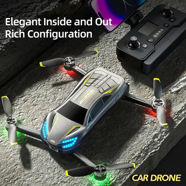 WIFI FPV Car Drone Aircraft Remote Control UAV Car Modeling Camera HD Dual 8K Aerial Drone Brushless Drone Toy Kid Gifts Boys