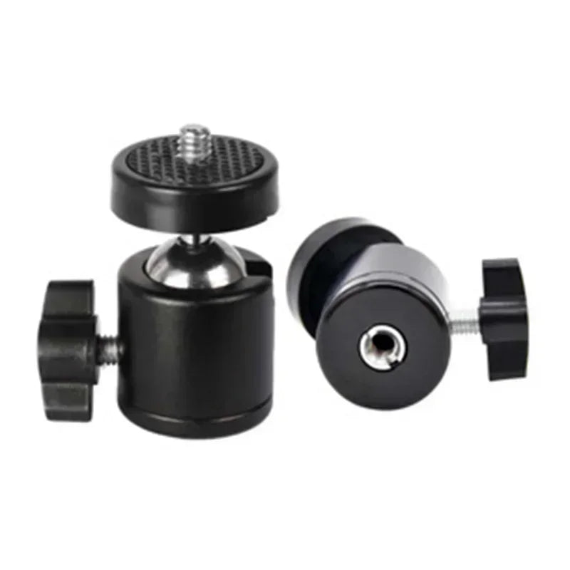 Universal Head Semi-Metal Mini Bracket Swivel Ball° Rotate Head Mount For DSLR Cameras Photography Devices Tripod