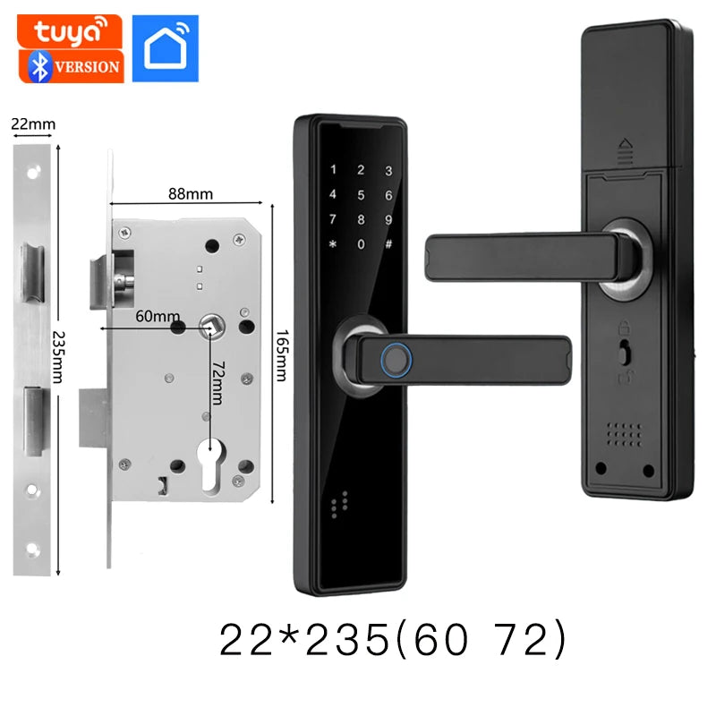 PHIPULO Tuya Bluetooth Electronic Door Lock Work with Digital Smart Lock App Remote Unlocking Digital Door Lock 2024 New