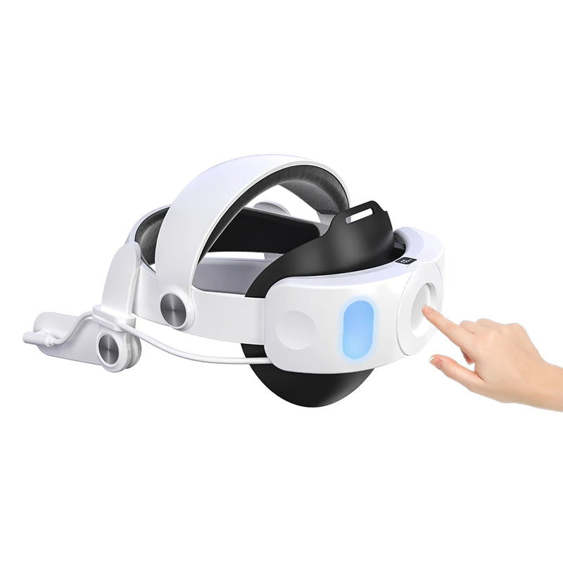 Head Strap with Battery Pack 10000mAh Adjustable Strap Comfort VR Strap Extend Playtime and Comfort for Meta Quest 3S VR Headset