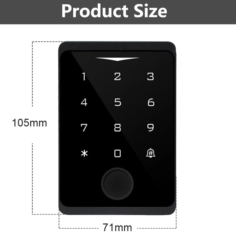 Wsdcam WIFI Door Access Control Tuya Smart RFID Keyboard Controller Waterproof Fingerprint Password Lock APP Remote Unlock