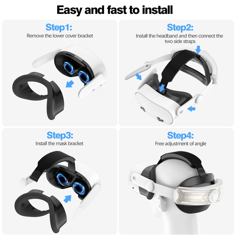 Adjustable Head Strap For Meta Quest 3S VR Headwear Glasses Adjustable Improve Comfortable And Replaceable Headwear Accessories