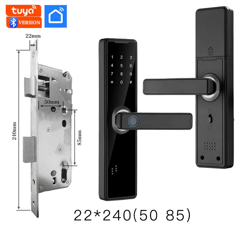 PHIPULO Tuya Bluetooth Electronic Door Lock Work with Digital Smart Lock App Remote Unlocking Digital Door Lock 2024 New