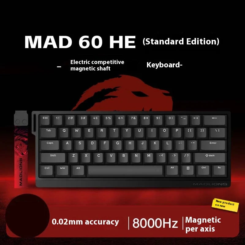 MADLIONS MAD 60HE/68HE Magnetic Switch Keyboard Rapid Trigger Wired Gaming Keyboard Hot Swap Customized Keyboard Gamer Accessory