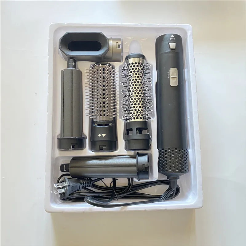 Five in One Hot Air Comb, Automatic Curling Iron, Dual Purpose Hair Styling Comb, Electric Hair Dryer, Hair Dryer Comb