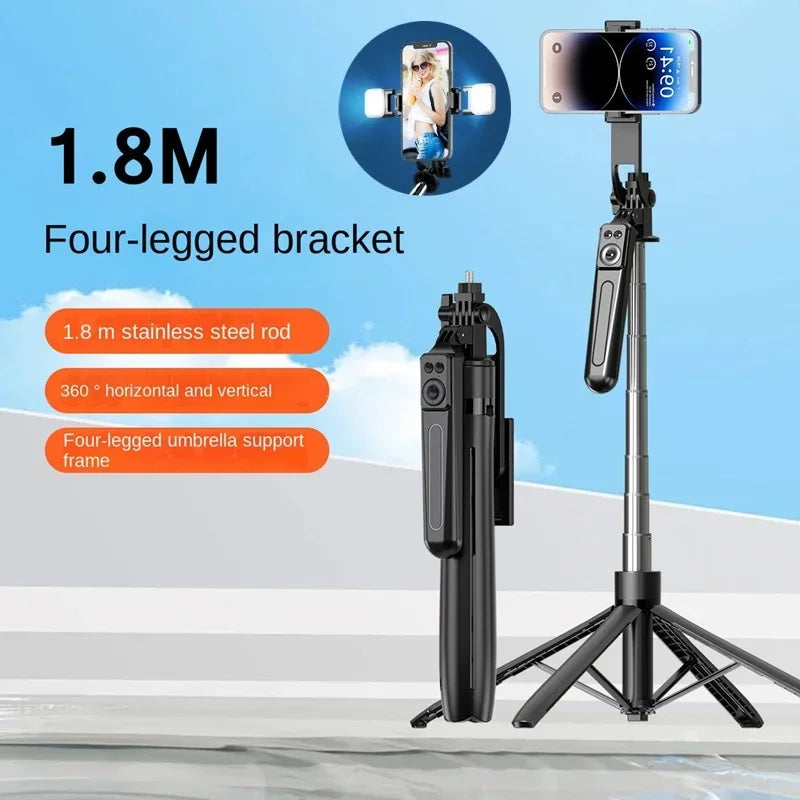 FANGTUOSI 1800mm Tripod for Smartphone Camera,Tripods Stand with Bluetooth shutter Wireless Selfie Stick Steady brackets holder