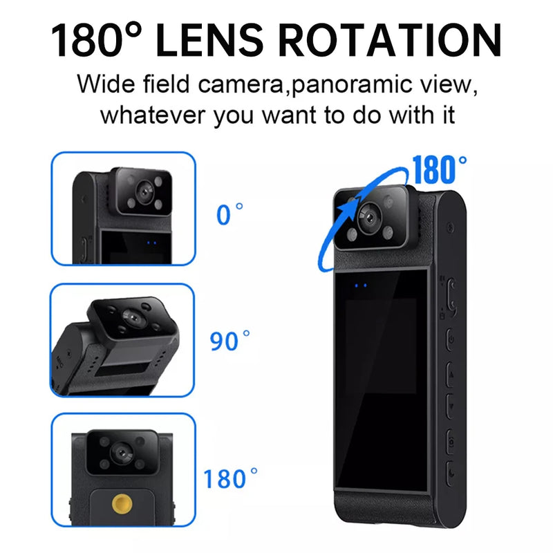 1080P HD WIFI Mini Camera Camcorder Body Mount Cam 4K Small 180 Rotating motorcycle Bike Camera Sports DV Car DVR Webcam