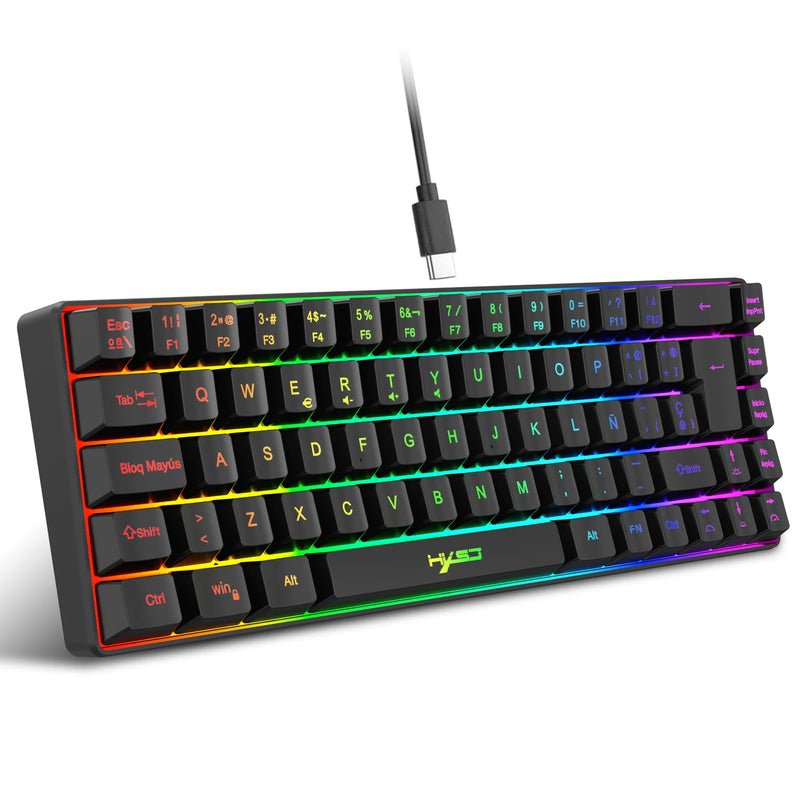 Mechanical keyboard 68-key  mechanisch toetsenbord gamer for both gaming and office use. Portable and easy to operate