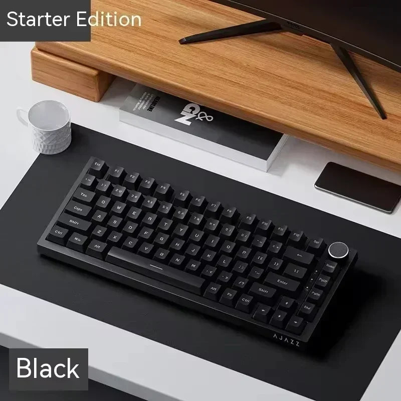 AJAZZ AK820 Pro Mechanical Keyboard Three Mode Wireless Multifunctional Knob Custom Screen Gaming Keyboard Gaming Accessories