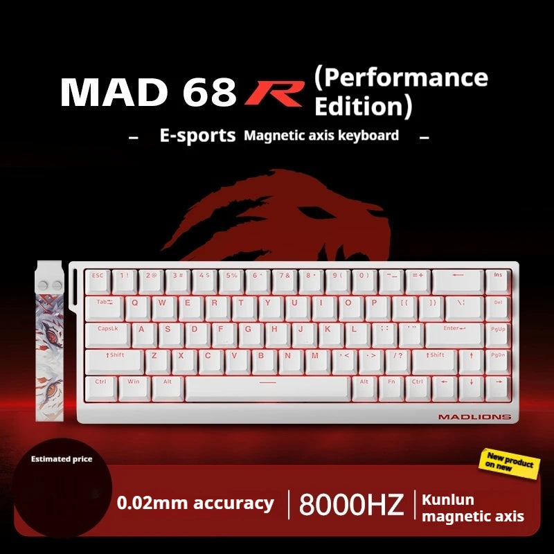 Madcatz MAD60 HE Magnetic Switch Keyboard Wired Gamer Keyboard 81Key Hot Sawp Keyboard CUSTOMIZED MAD68 HE Gaming Keyboard Gift