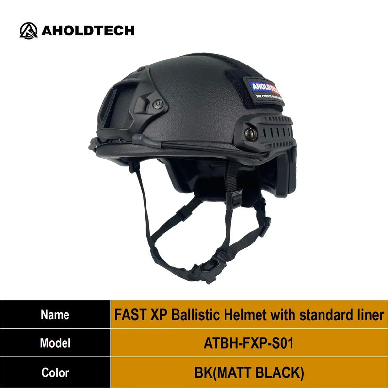 Aholdtech Bulletproof Helmet FAST XP Tactical PE Aramid ISO NIJ IIIA 3A CAM FIT BOA Dial EPIC Liner High Cut Ballistic Helmet